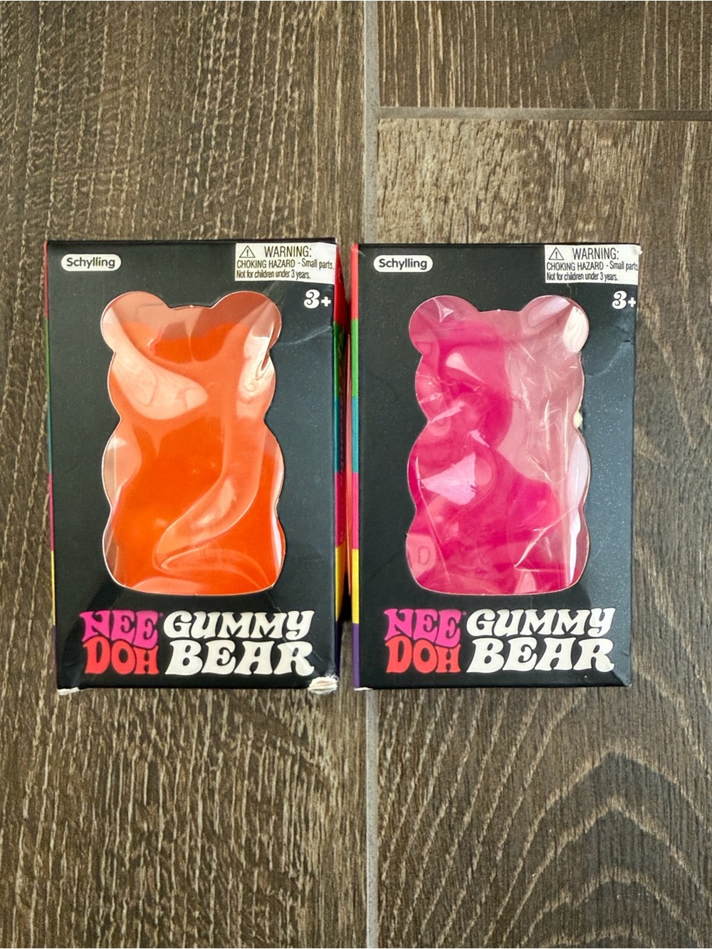Authentic Schylling NeeDoh Gummy Bears in Watermelon and Orange—Sensory Fidget